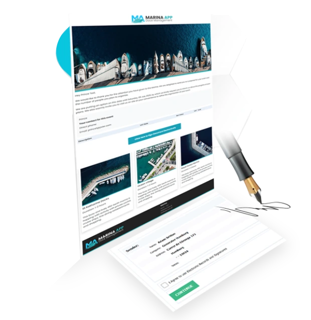 Hafen Liegeplatz Management App Interface