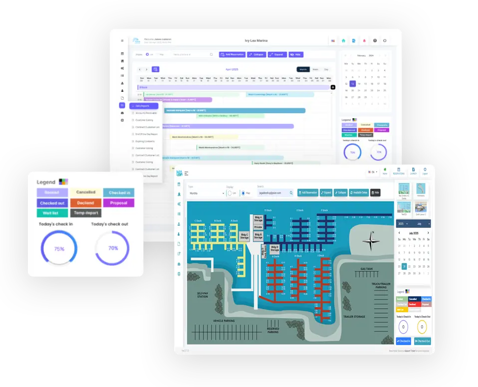 Floating Marina Illustration